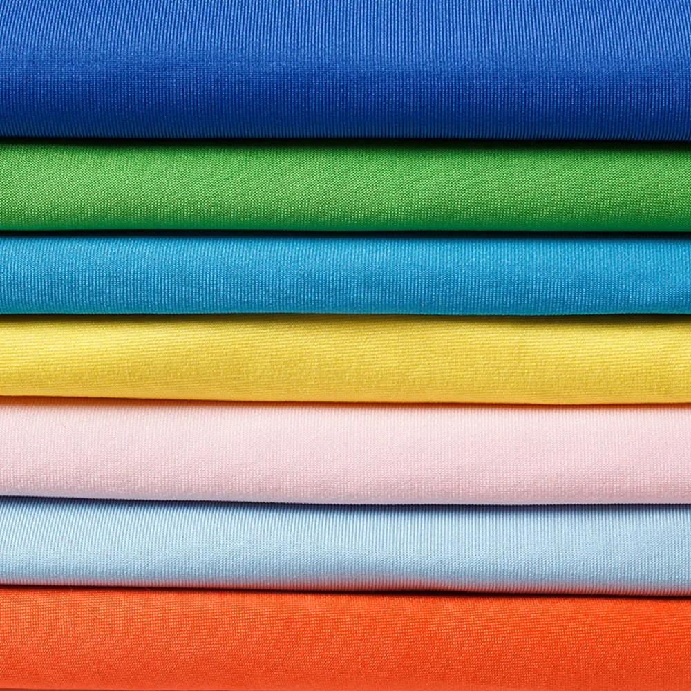 
75D 140gsm 92 polyester 8 spandex milk silk single jersey fabric for gym underwear 