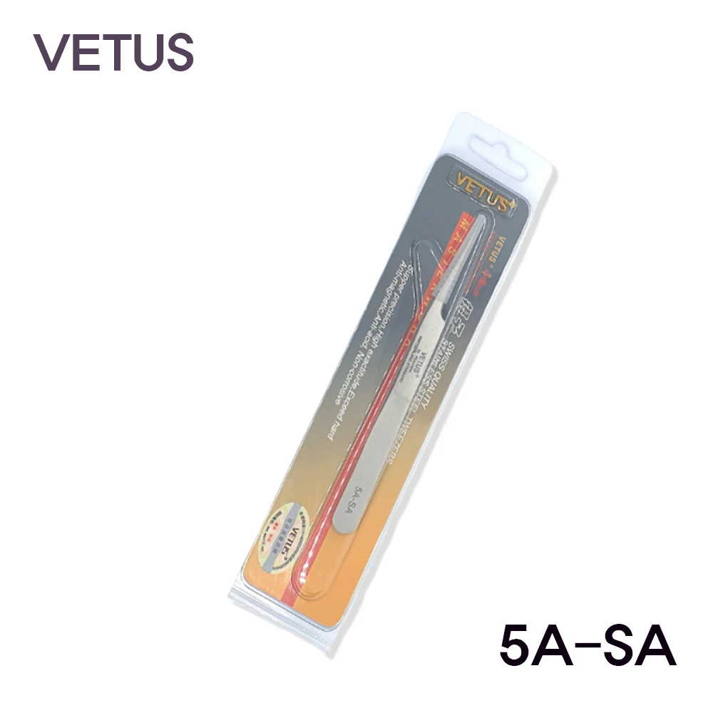 Vetus tweezer eyelash tweezer Stainless Steel Material Pointed Tip Type 5A-SA