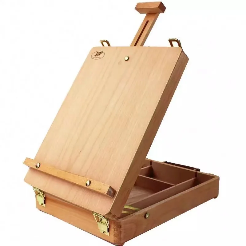 School Artist Studio Drawing Painting Desktop Easel High Quality Sketch Easel Stand Box Student Painting Table Easel