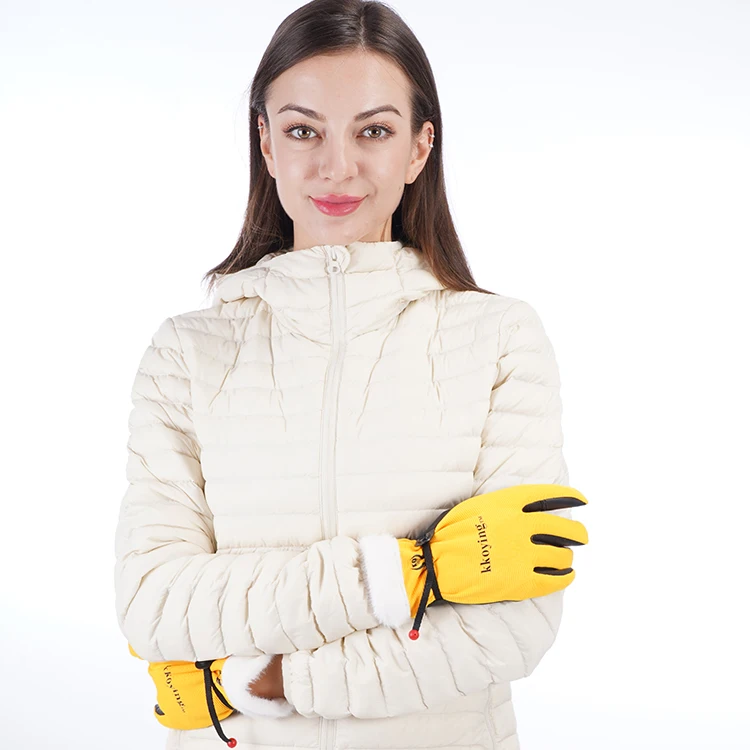 Touch Screen Winter Fur Warm Cow Leather Gloves Driver Outdoor Sport Driving Waterproof Hand