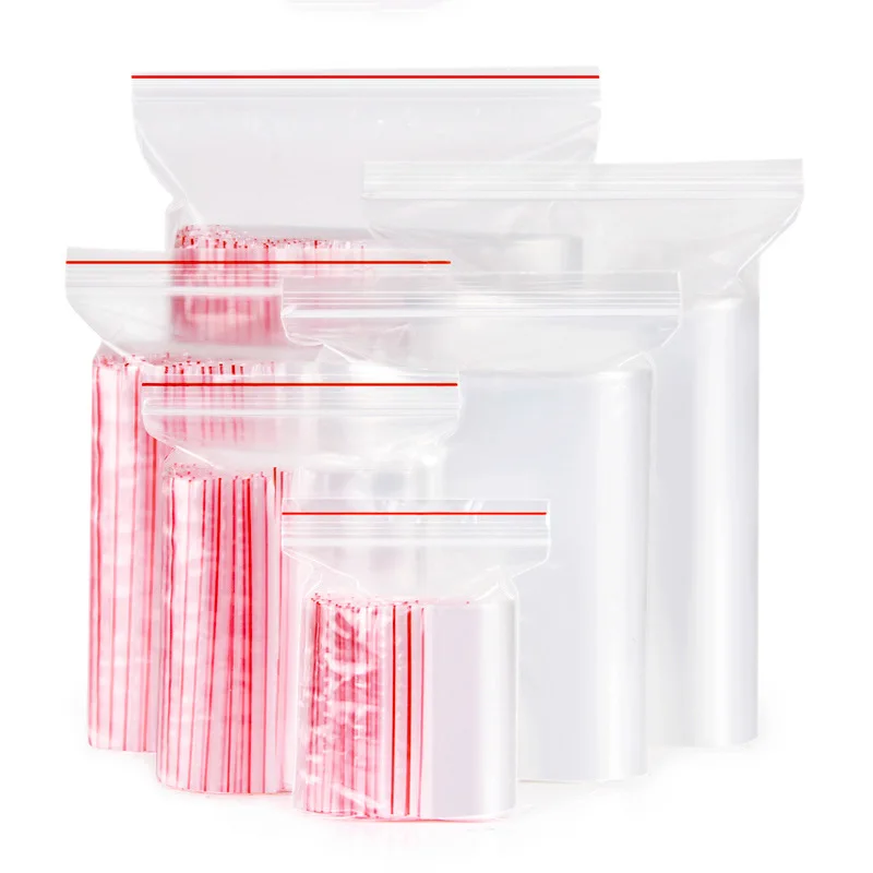 Packaging Bags Zipper Clear Zip Lock Bags Extra Heavy-duty Reclosable Plastic Custom 100pcs/lot Shoes & Clothing Poly Zipper Top