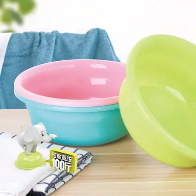 wholesale Homio 5.5LPlastic wash face basin thick colored multi-function durable portable dormitory household baby student round