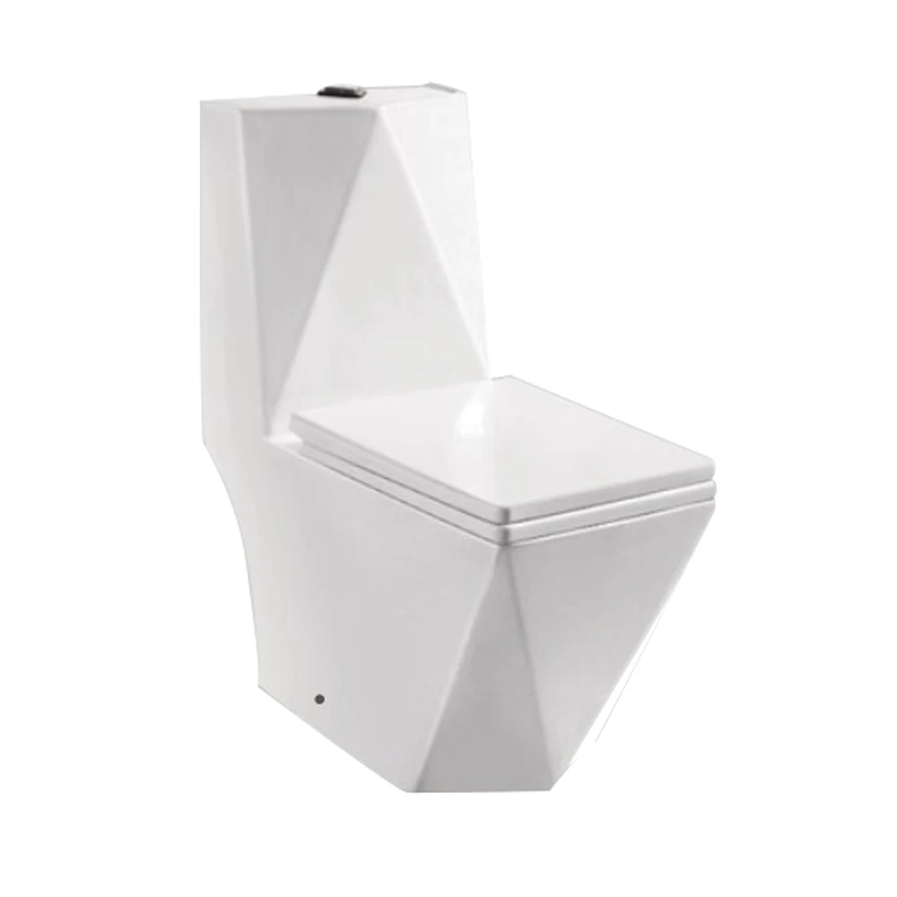 Wash Down One Piece Toilet Bowl Water Closet Bathroom Sanitary Ware Equipment Ceramic Floor Mounted Gravity Flushing WC Toilet