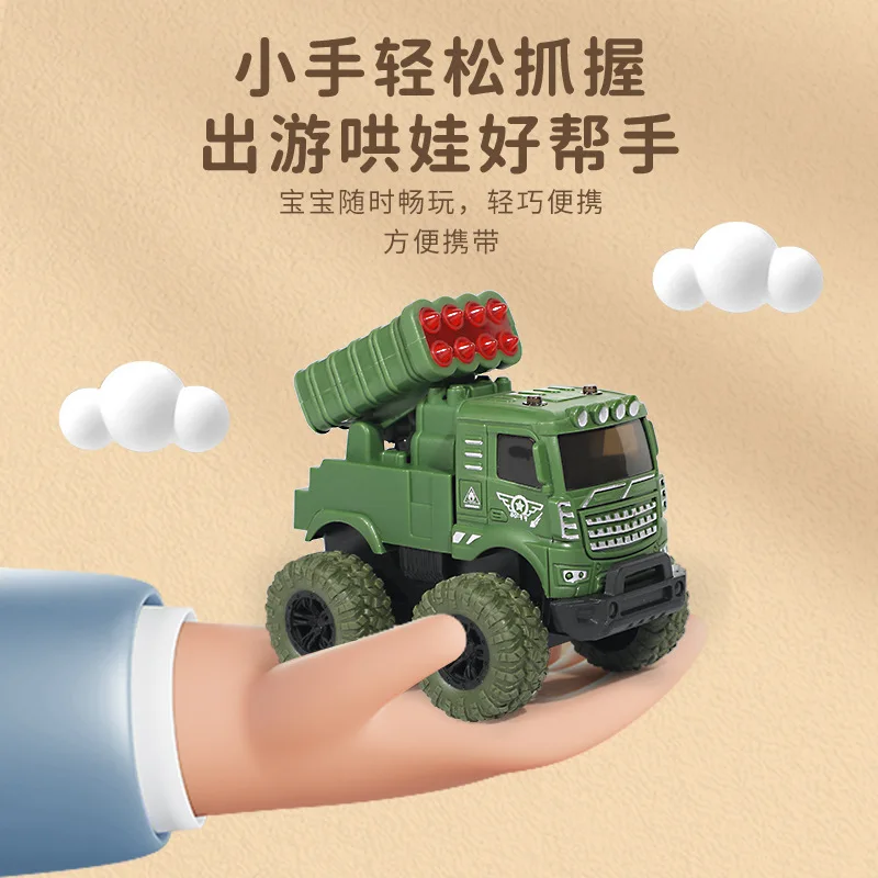 Инерционный мини 4WD внедорожник 360 вращающийся двусторонний поворотный ударопрочный пружинный фрикционный игрушечный автомобиль