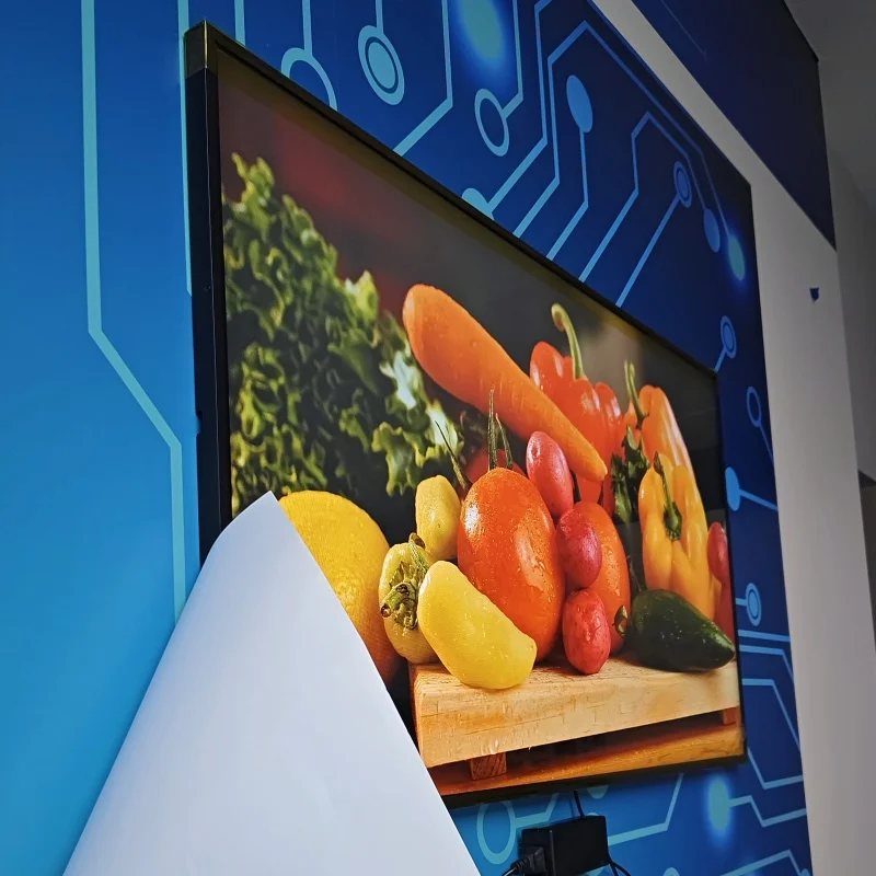 43 55 65 Inch Ultra Thin Super Slim Lcd Digital Signage Flat Back Over Attached To The Wall 1080P Hd Lcd Screen For Business