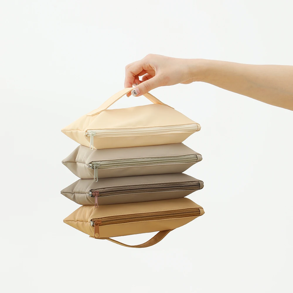 Wholesale Custom Everything Bag Women Travel Cosmetic Pouch Accordion Bag Nylon Makeup Bag