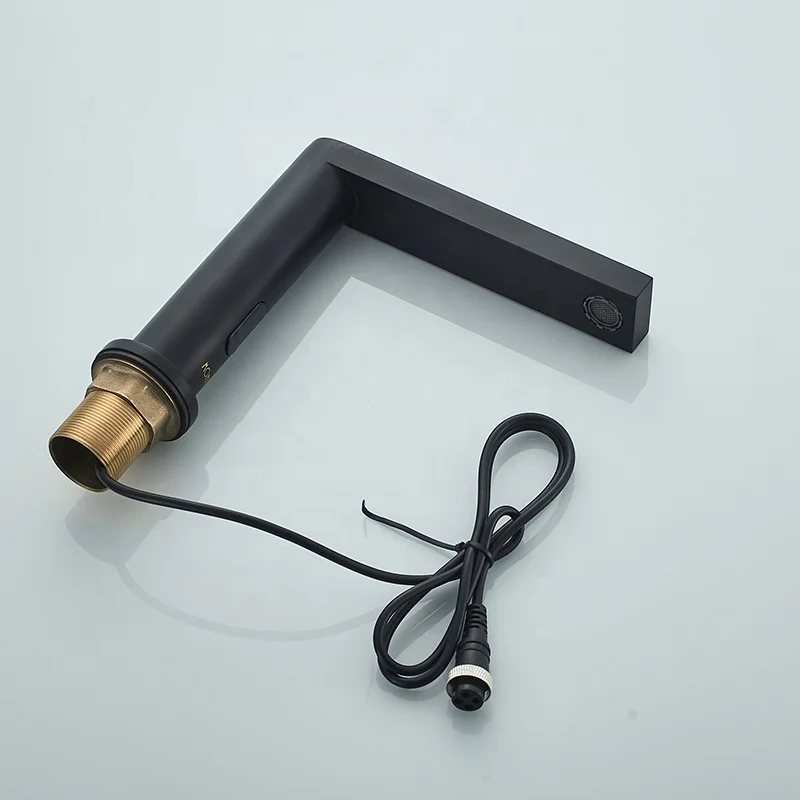 Momali manufacture black bathroom healthy public copper brass smart automatic touchless faucet sensor