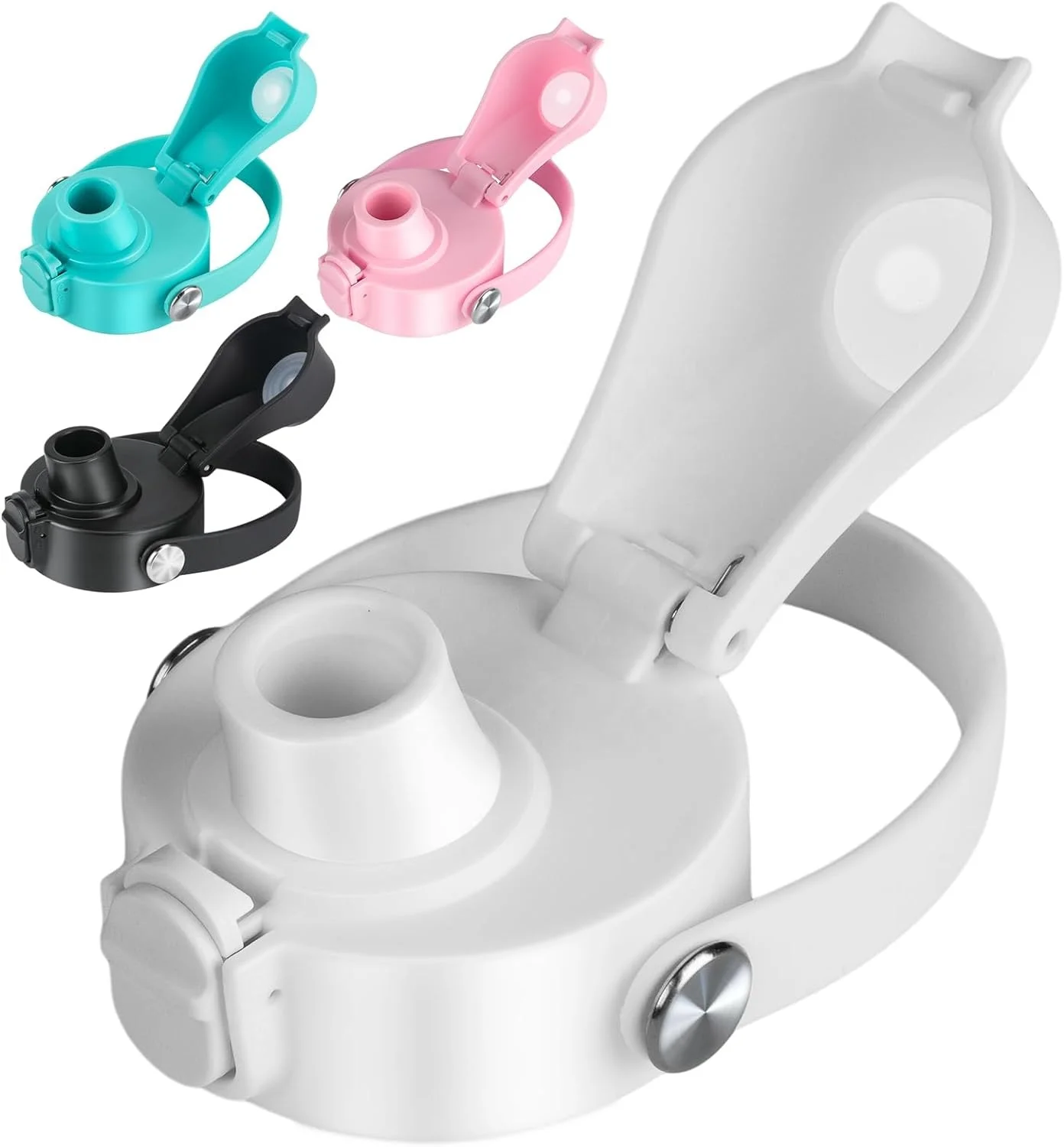 Water Bottle Lid 12oz 18oz 32oz 40oz 64oz Vacuum Flask Wide Mouth Stainless Steel and Leakproof Water Bottle Lid with Straw