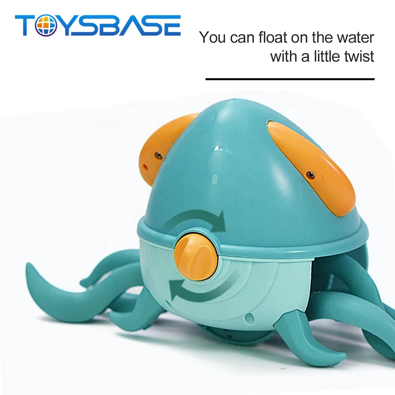Hot Amphibious Animal Wind Up Swimming Walking Octopus Bath Pull Line Toy