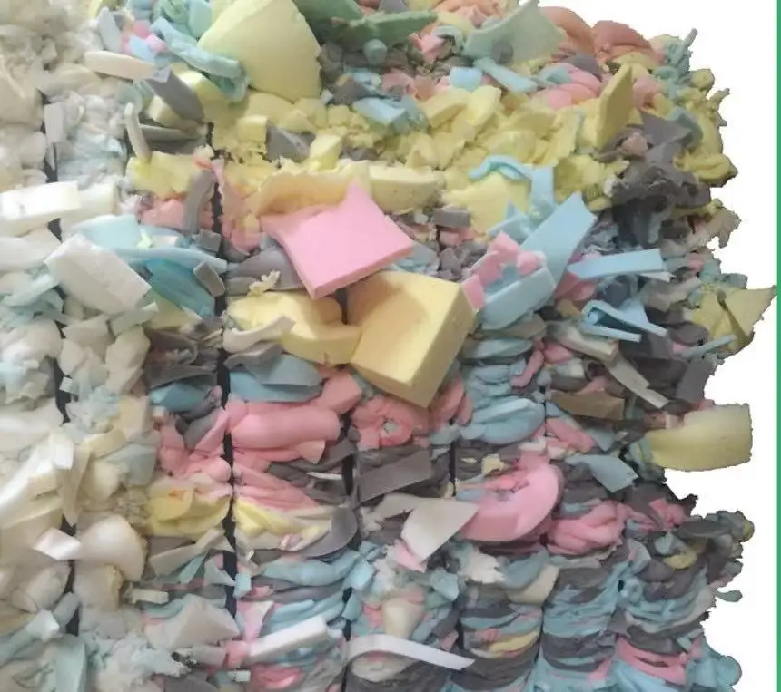 scrap foam in canada/waste pu trim rebirth foam sponge scraps with factory cost