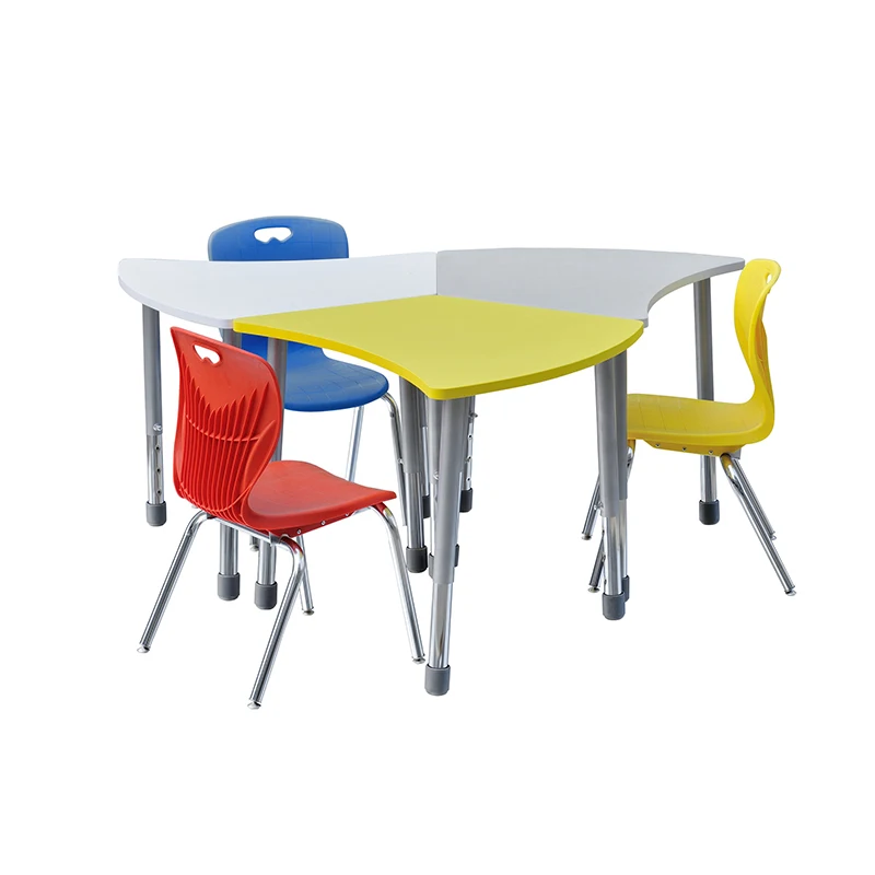 Hot Selling Height Adjustable Multi Function Collaborative School Tables And Chairs