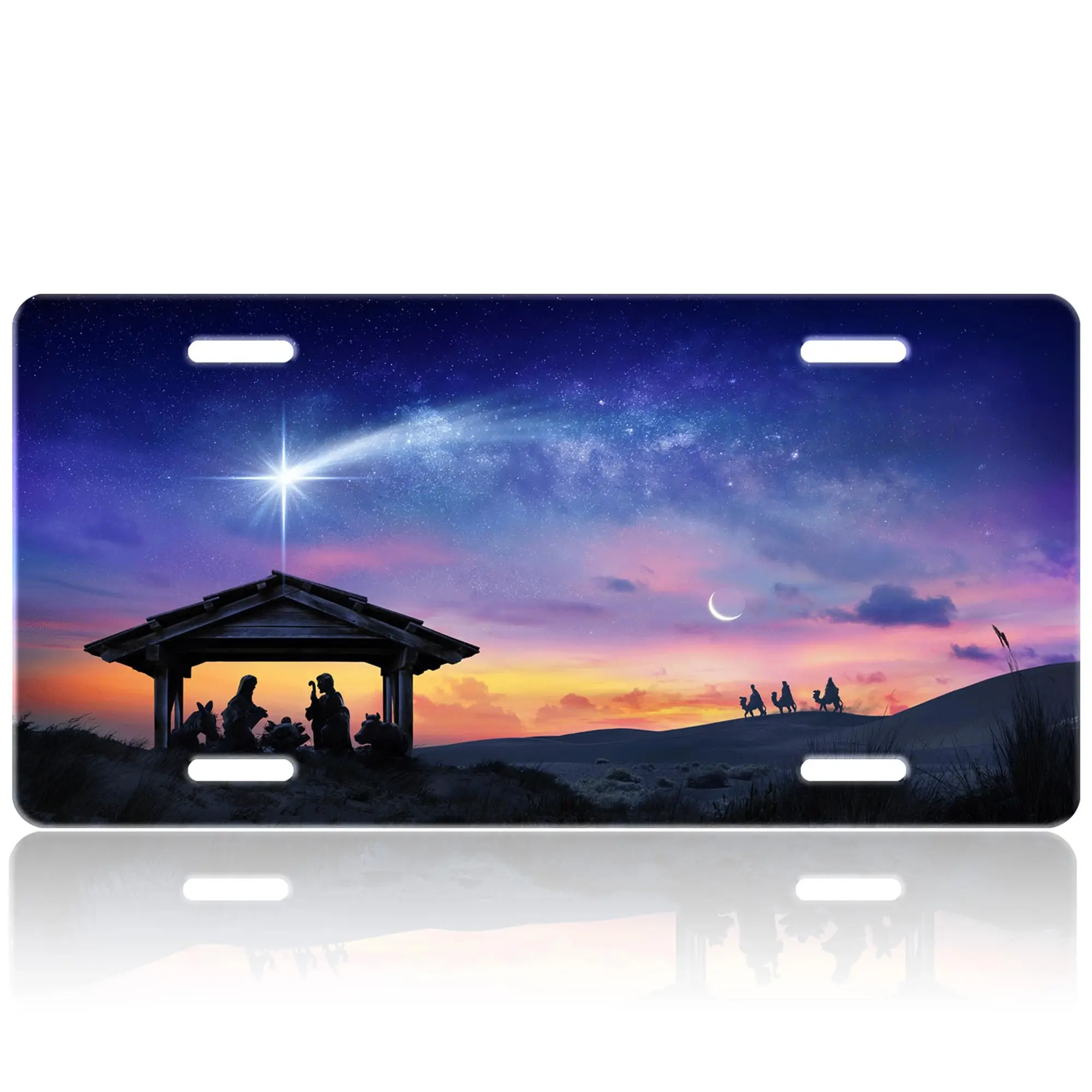 Factory Direct Sale American Flag Decorate Customized Logo Number Embossed License Plate Of Car