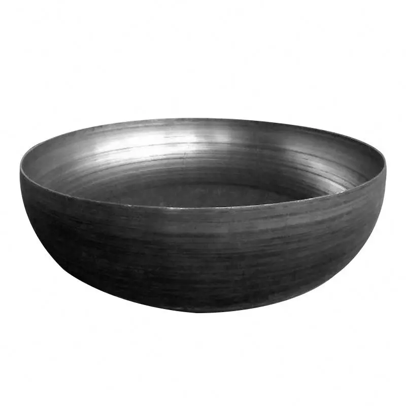 Stainless steel pipe fittings hemisphere mirror polished metal head for pressure vessel connection