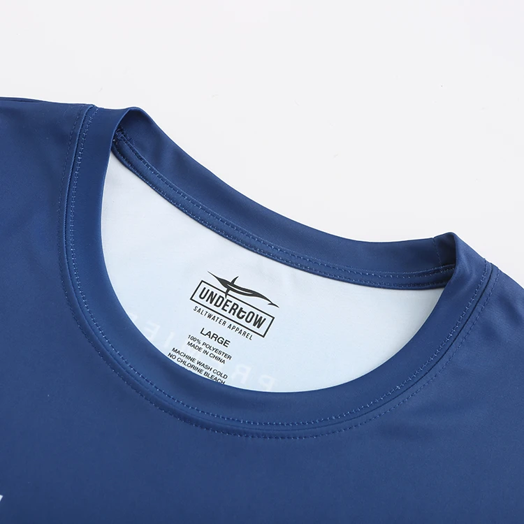 OEM Custom Navy Color Men Long Sleeve Fishing Wear with Anti- UV