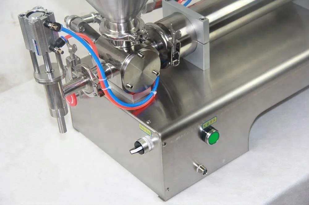 HANBOO Pneumatic Semi-automatic Piston Paste Gel Honey and Liquid Filling Machine with Single and Double Nozzles