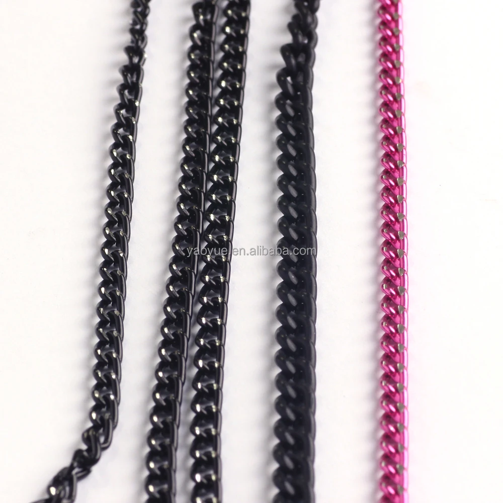 Алюминиевый черный розовый красный Снаряженная бензопила цепь мужские золотые цепи