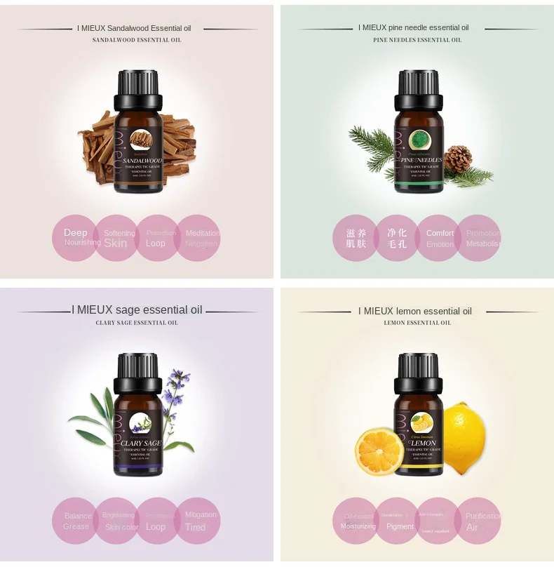 Muliya wormwood ginger rose massage breast enhancement essential oil compound plant essential oil 10ml factory direct sales