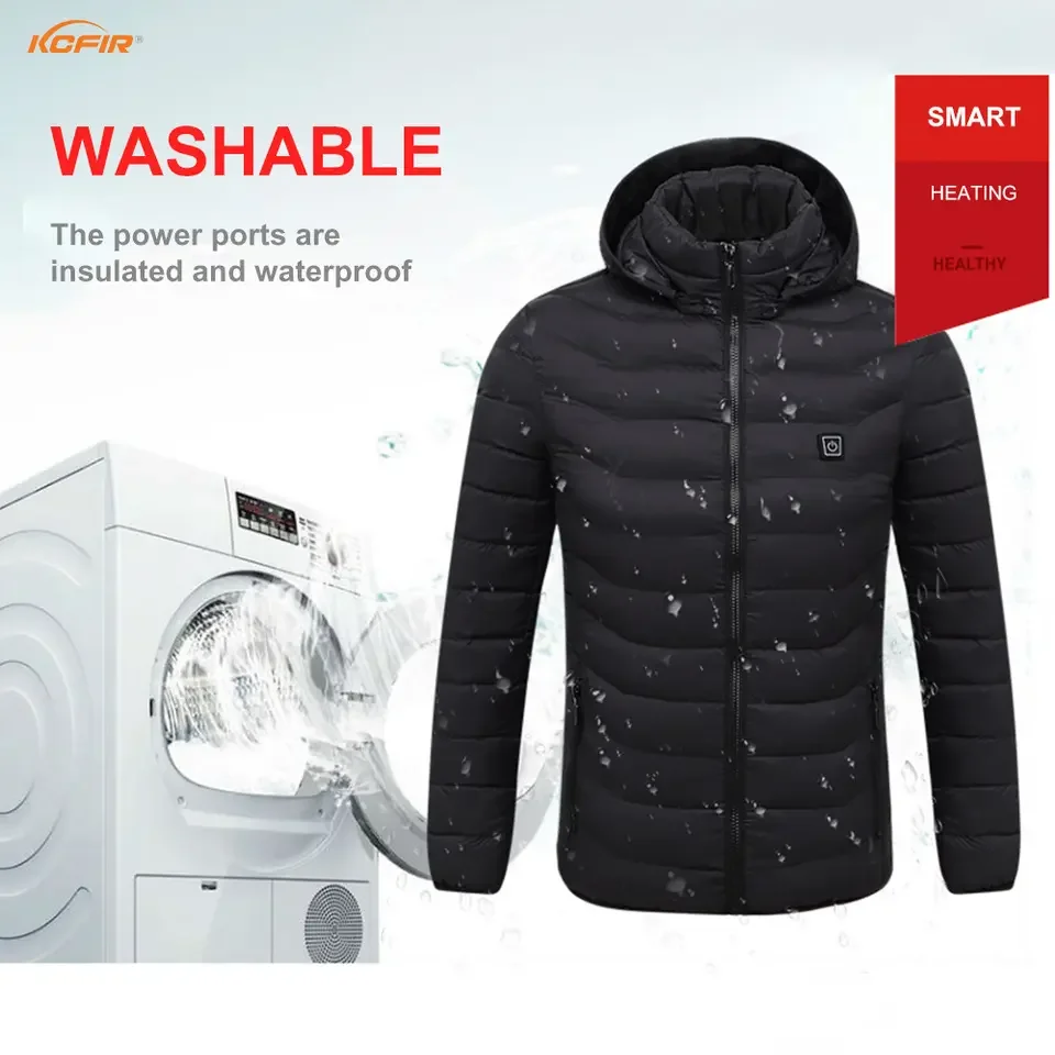 Custom Rechargeable Black Work Ski Riding Fleece Electric Usb Heater Jacket Winter Jacket Supplier With Heated For Men