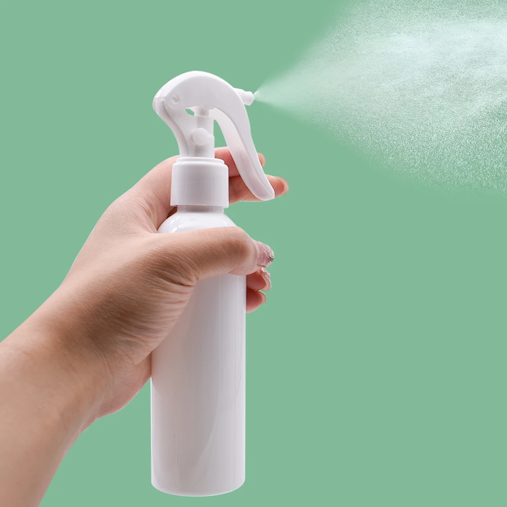 Empty Refillable Fine Mist White PP 200Ml Plastic Bottle with Mouse Trigger Sprayer Pump