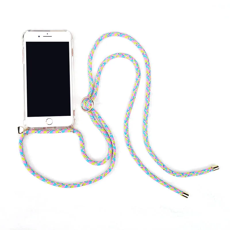 2020 New fashion mobilephone phone case   for phone X XS Mobil Rope Phone Case With Rope