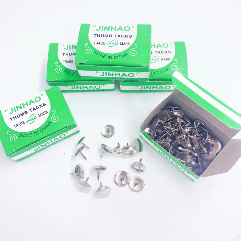 JHAO Matel Thumb Tacks 10mm Office Pins Thumb Tack Marker