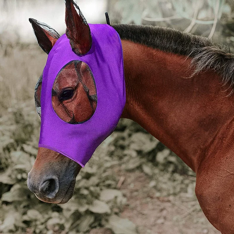 Personalized custom horse products supply Breathable mesh horse fly mask