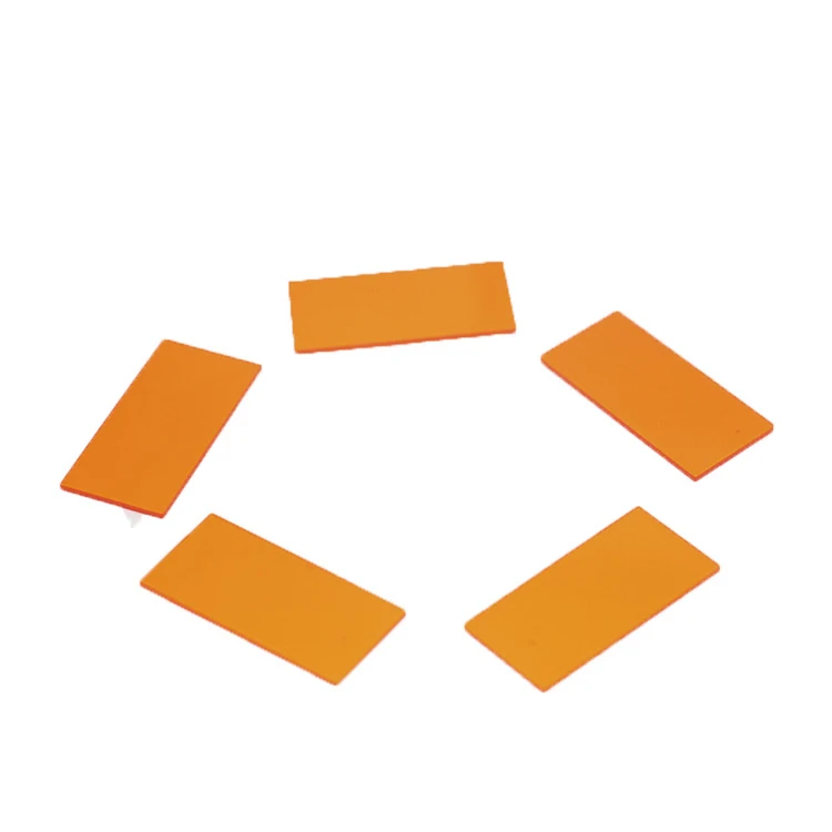 customize selective absorption long pass Orange glass for optical instruments optical filter