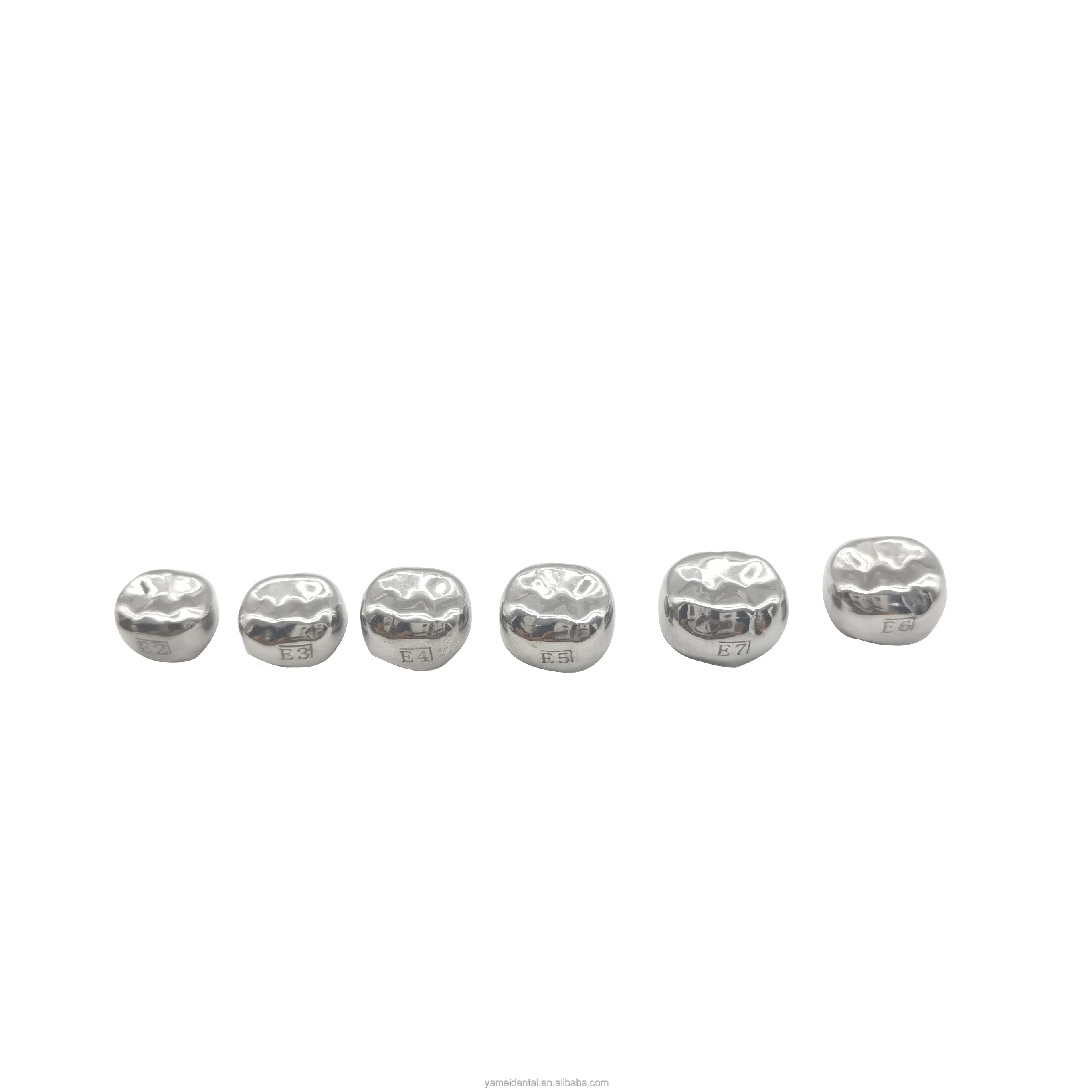 Yamei Orthodontic Medical Dental Stainless Steel Primary Molar Crown For Adult Temporary Refill Pack Dental Adult Crown