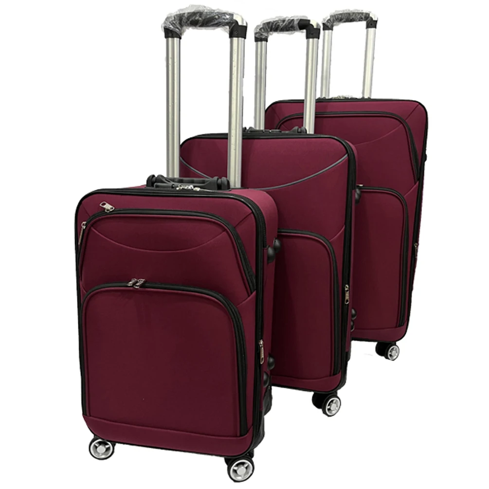 Factory OEM cheap waterproof oxford fabric trolley luggage sets 20inch 24inch 28inch  nylon fabric suitcase sets trolley luggage