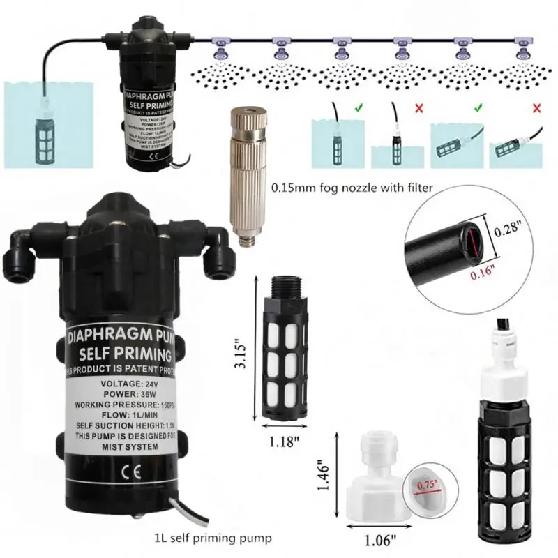 misting system machine,patio water fog pump