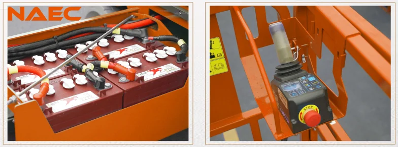 NAEC Reliable Off-Road Diesel Scissor Aerial Work Platform for Outdoor Construction