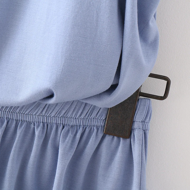 WholesaleWomen Pajamas Suits Sling tank top Shorts Lady Sets Sleepwear Loose Casual Nightgown Solid Color Homewear