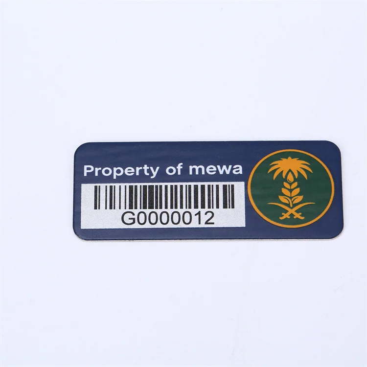 Factory Cheap Aluminum Barcode QR Code Tag Custom Metal Laser Number Label for Outdoor use