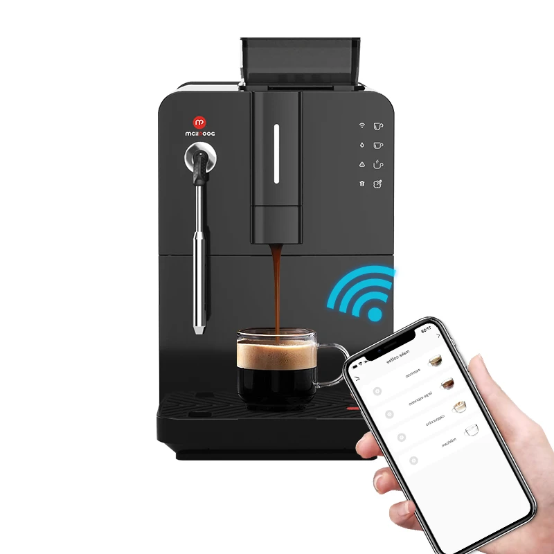 Smart WIFI TUYA APP Home Espresso Cappuccino Maker Super Fully Automatic Coffee Machine With Grinder