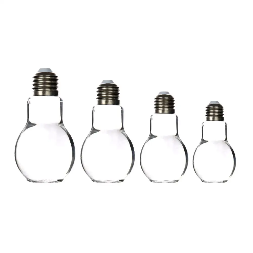 
Wholesale empty 100ml 200ml 250ml eco friendly glass bottle light bulb beverage drink glass water bottle glass juice bottle 
