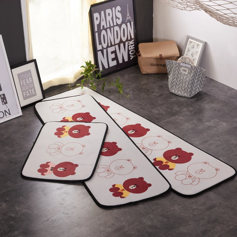 Ковер домашний кухонный напольный коврик дверной коврик ПВХ кожаный кухонный напольный коврик ковер