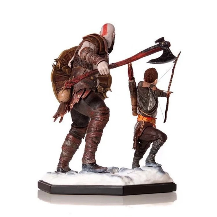 Anime God War NECA Kratos 1/10 PVC Action Figure Cartoon Kratos Son 20cm PVC Toy Collection Model Perfect Kids Gifts Box