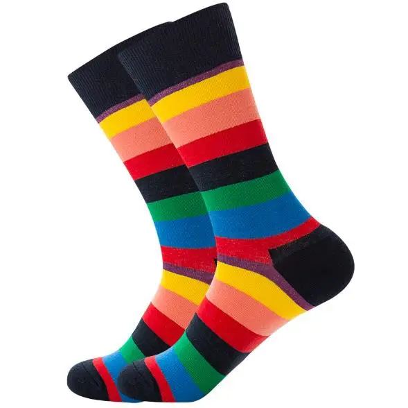 High quality man sweat happy Colorful feet socks, quality wholesale  striped socks