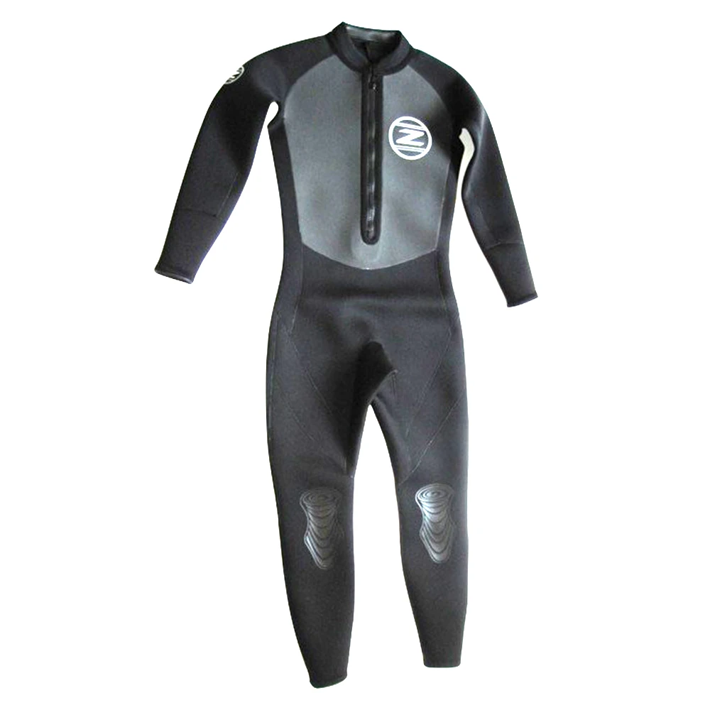 Factory customization Women Men 3mm Neoprene Wetsuits One Piece Long Sleeve Surf Dive Wear Hoodless Back Zip Surfing Diving Suit