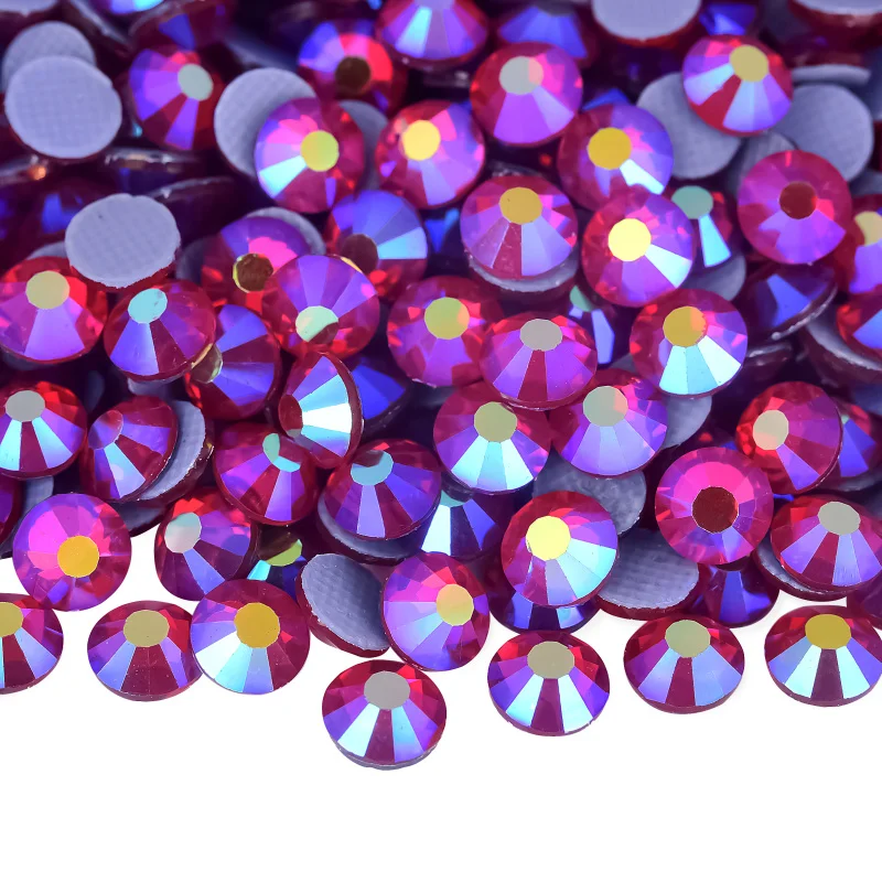 Bulk Bag 100gross Glass Glue Bottom Garments Crystal Various Hot Fix Iron On rhinestone For Dance Dress