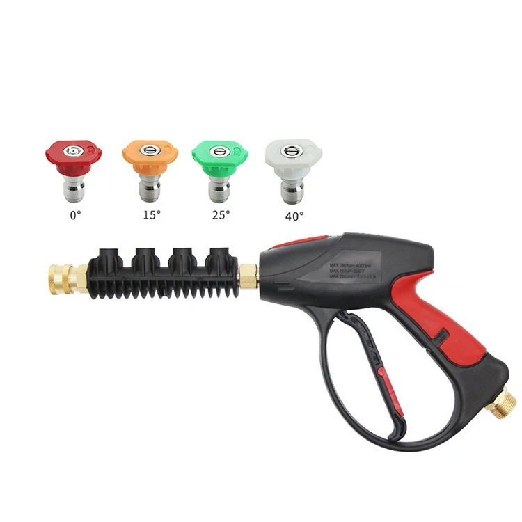 High Pressure Washer Water Gun Short Wand Tips Pistol Spray Gun Jet Lance Nozzle 4 Quick-coupler