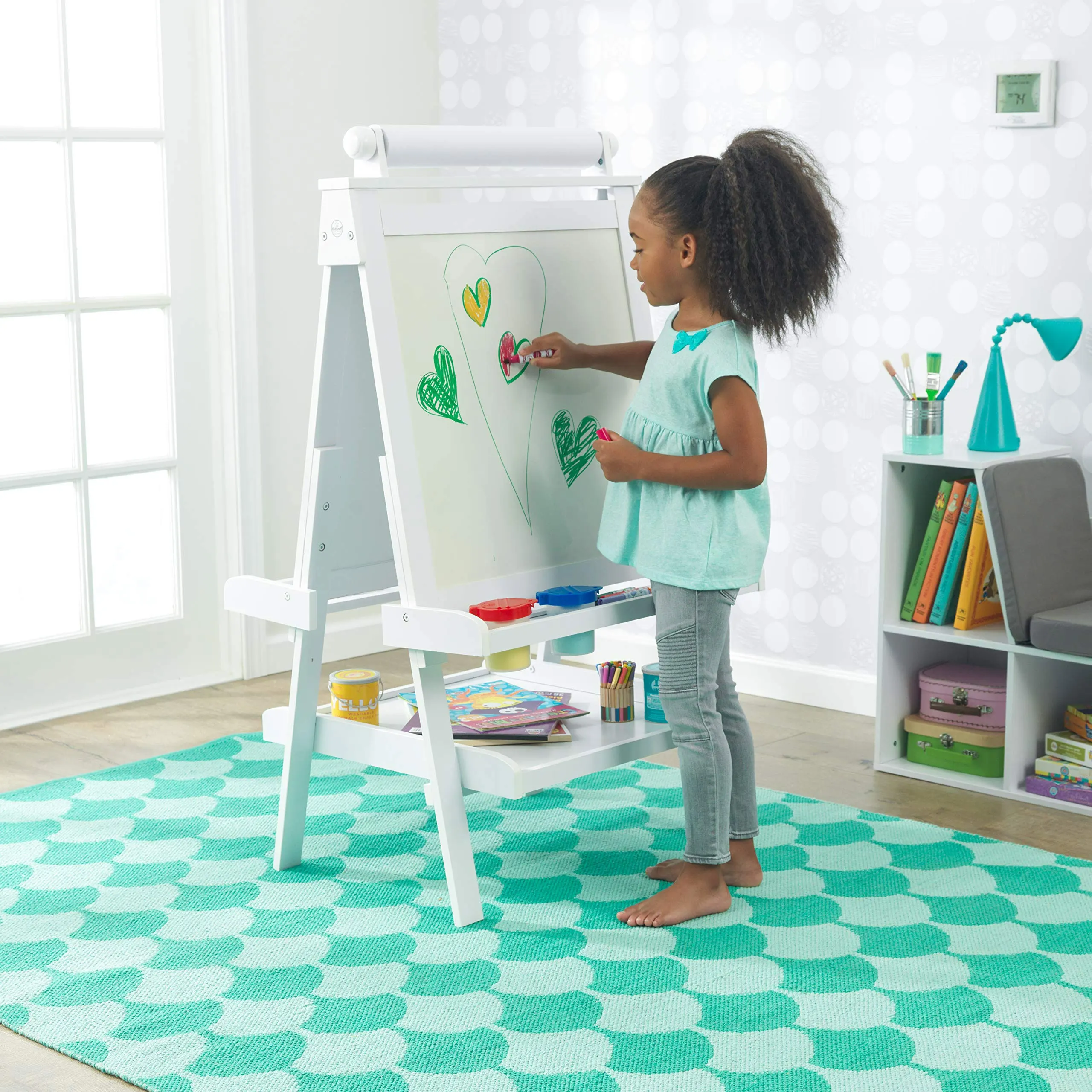 Wooden Easel folding children wooden mini easel display quality wooden desktop scroll painting tool easel Gift for boys girls