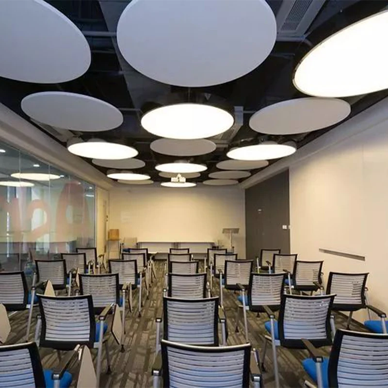 Acoustic Fiber Glass Wool Insulation Ceiling Tile Suspension Soundproof Ceiling Baffle Panels