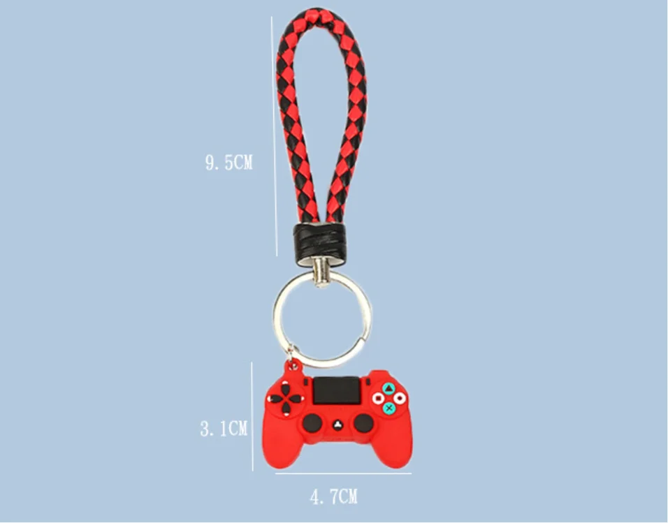 Soft rubber cartoon small mini game console keychain control lever handle book bag car pendant