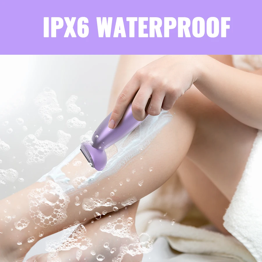Trimmer Electric Razor Painless Lady Foil Shaver Wet Dry Cordless Waterproof Body Facial Hair Remover