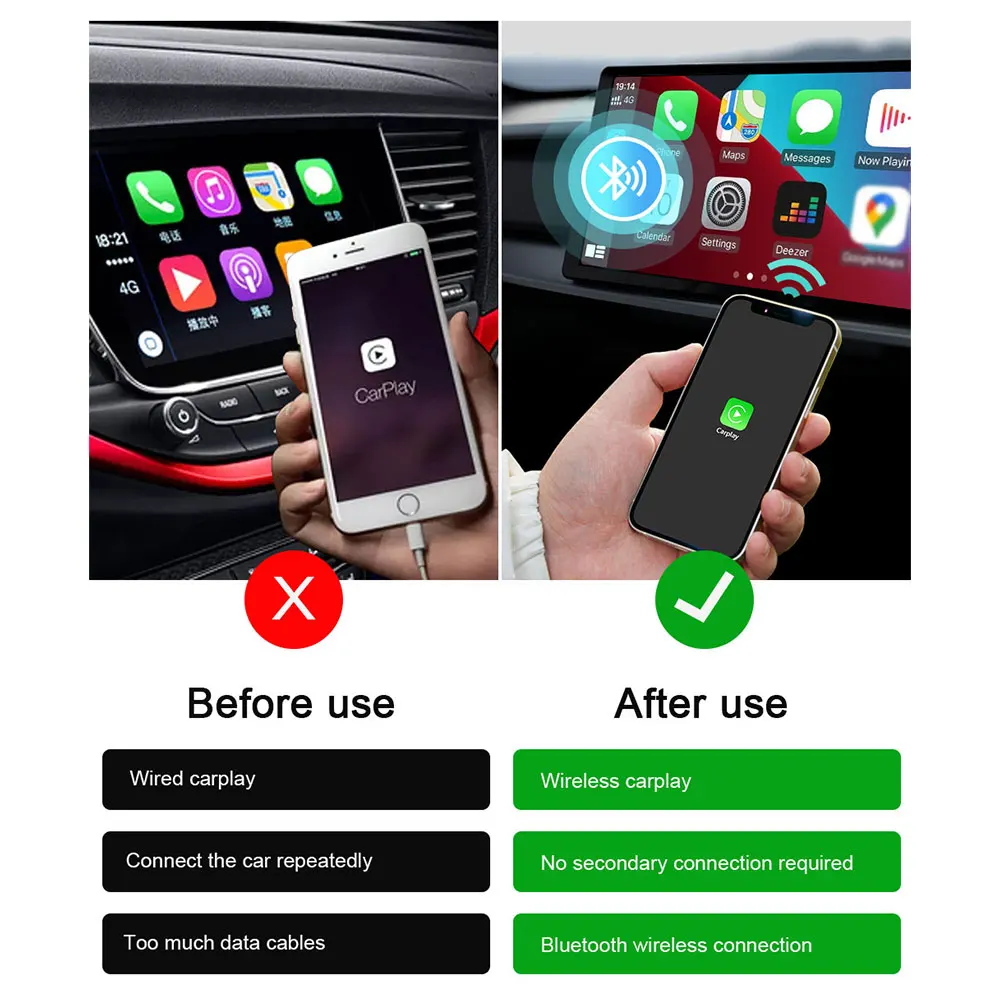 Topleo Carplay AI Box адаптер мини быстрое подключение автомобильный игровой беспроводной Magic Android Auto Портативный