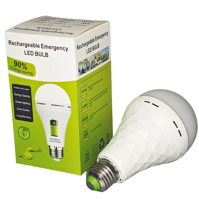 A19 Bulb with Built-in Battery with Hook Portable Cordless Charging Emergency Bulb Recharge Bulb LED Lights with Battery