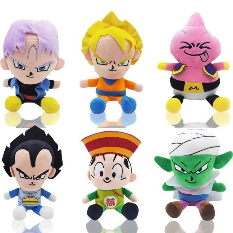 Anime Dragon Ball Z Stuffed Plush Toys Saiyan Guko Piccolo Vegeta Majin Buu Goten Figurine Doll Kids Christmas Gifts Toy