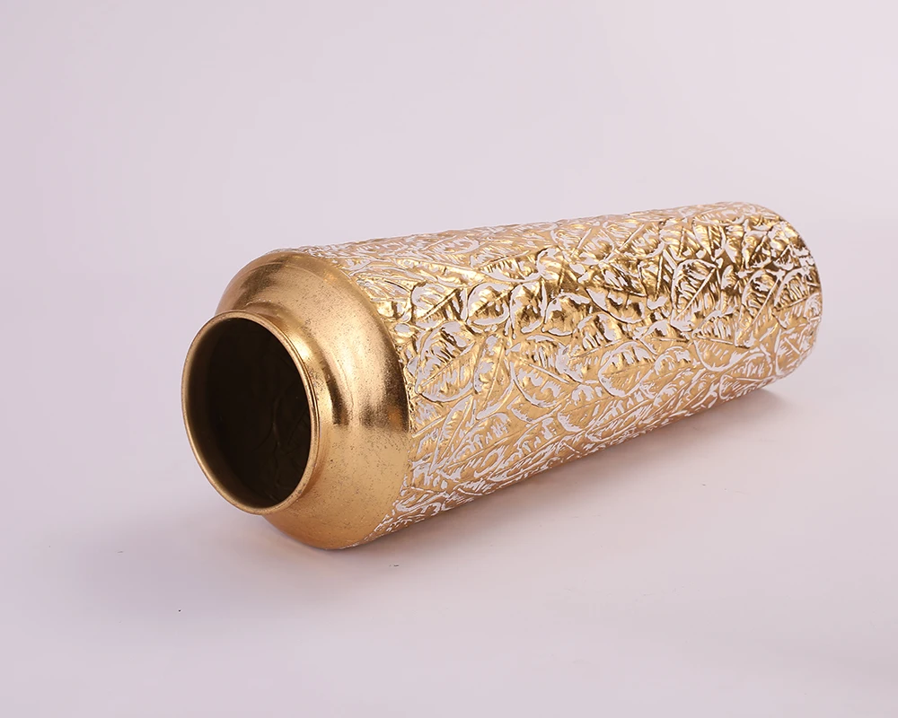 Luxury Gold Flower Vase Metal Color  Home Decor