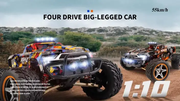 2.4G Wltoys Rc Hobby 1/10 55KM 4WD High Speed Brushless Drift Car Remote Control Off Road Racing Vehicle Truck Toy For Adult